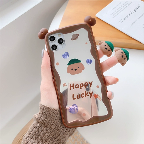 Apple, трехмерный совместимый мультяшный чехол для телефона, силиконовая защитная сумка XS Max, iphone, 8plus, зеркальный эффект, 11promax, защита при падении