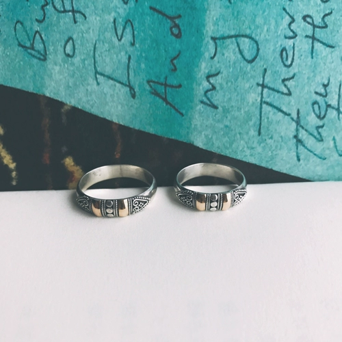 Пусть ваша 18 -летняя любовь -80 -лежая -yiyi 丨 ручные 925 серебряных колец пары