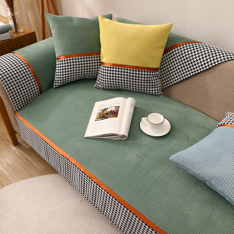 Winter plush corn grain sofa cushion cushion cloth art home leather sofa cover scarves for modern seasons universal