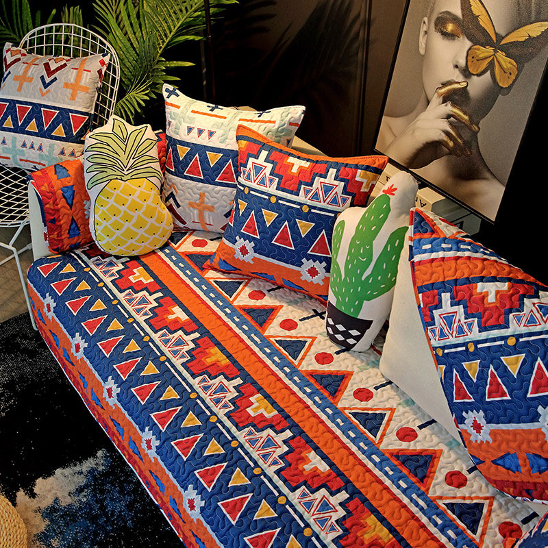 Pure cotton sofa cushion four seasons universal Korean cute non-slip back towel all-inclusive universal sofa cover full cover cloth