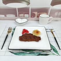 Steak dinner plate Western plate Western dining plate for breakfast eating steak Western food tableware knife and fork plate set