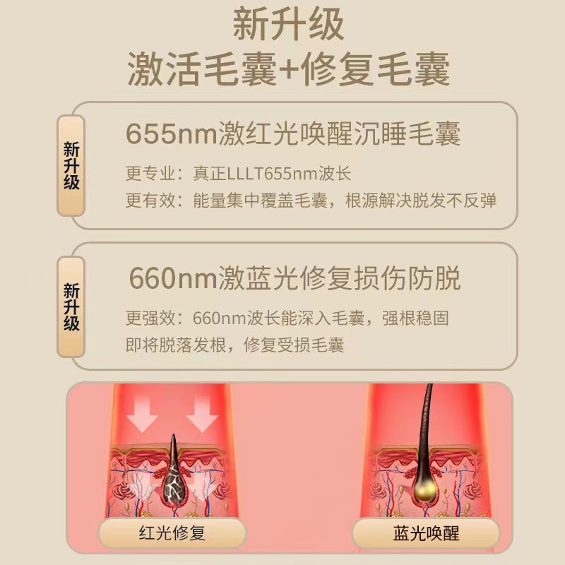 头皮救星来了？红蓝光+砭石按摩梳真能防脱养发吗？