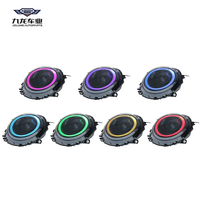 Imported MINI R56 headlight assembly with lens LED modification, white daytime running light and low beam function