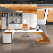 Baking Varnish Office Boss Desk President Bentai Minimyo Modern Office Manager Desk Chair Combined Furniture