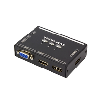 Changs KVM commutateur 3 en 1 sortie HDMI VGA deux-en-un commutateur hybride ordinateur portable enregistreur vidéo de surveillance partage un ensemble de clavier souris moniteur imprimante U partageur de disque