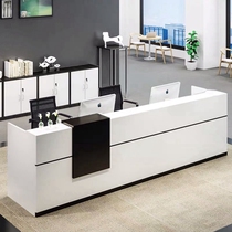 Company office front desk reception desk simple modern convenience store wooden store cashier consulting desk small