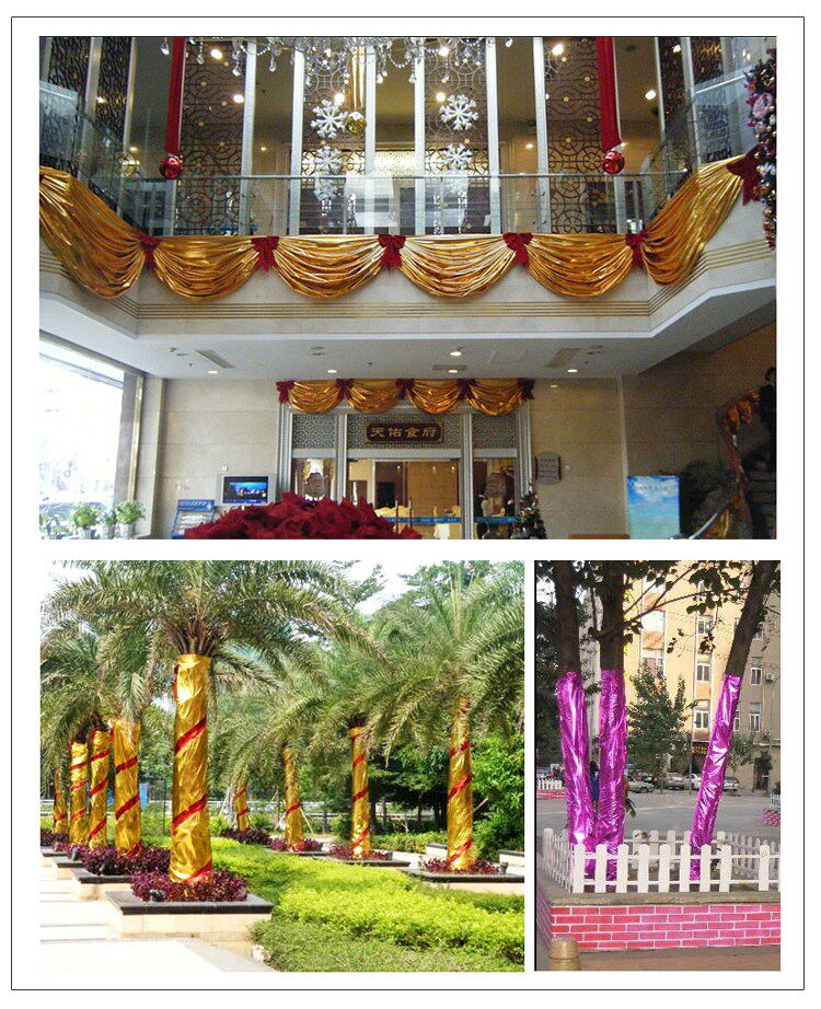 Decorative wrapping tree cloth square column wrapping gold cloth creative gold paper tin foil paper large gilding