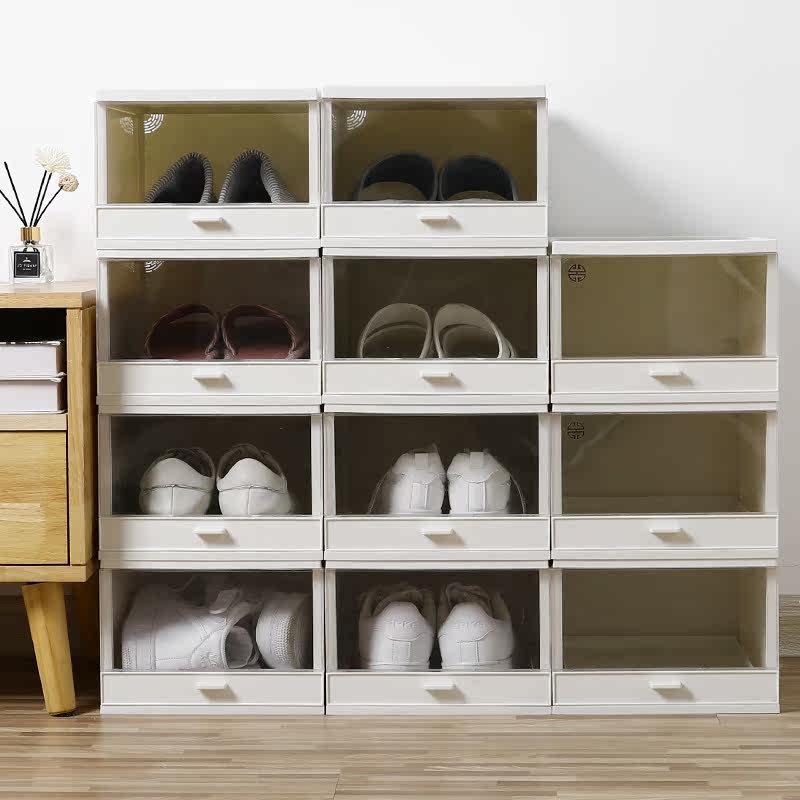 Shoe box storage box transparent shoe storage artifact net red household dustproof and anti-oxidation aj sneakers drawer shoe cabinet