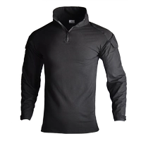 Черный топ с длинными рукавами