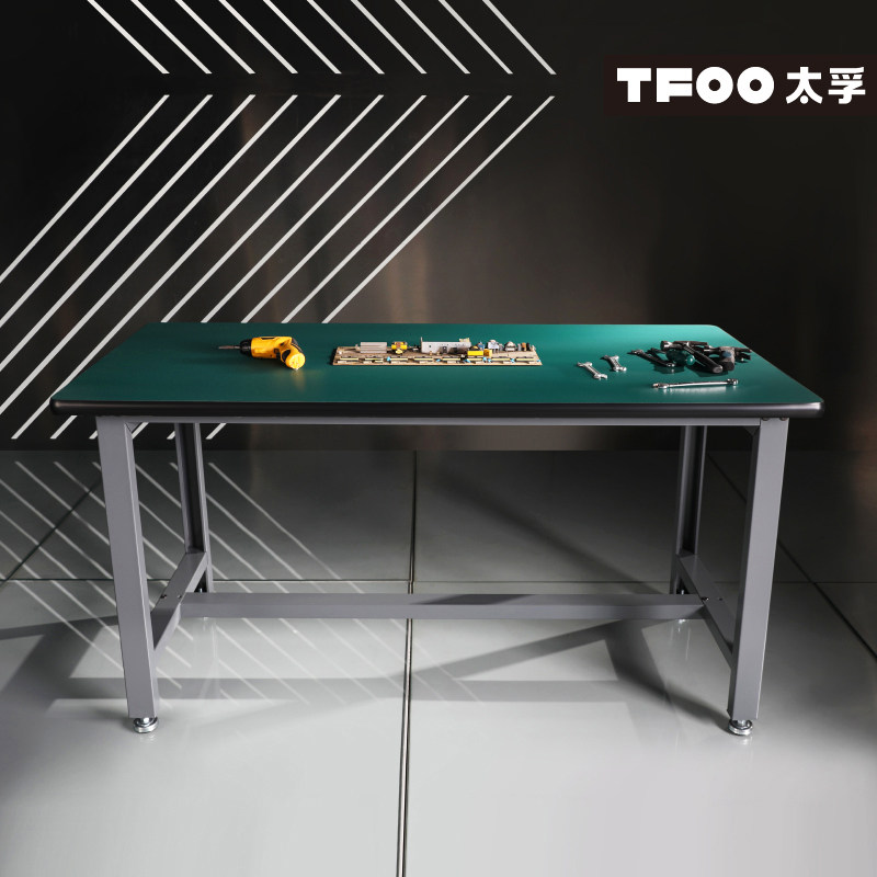 Taifu medium antistatic bench thickened steel workshop inspection packing table adjustable footbed working table