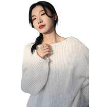Korean style lazy style high-end super good-looking fufu sweater jacket design niche pullover top for women winter
