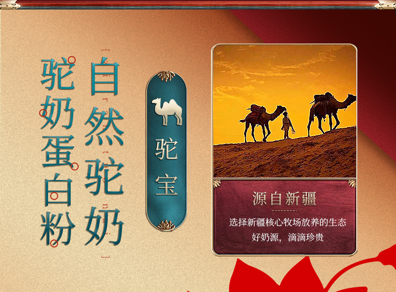 【方青卓代言】益生菌高钙骆驼奶粉300g