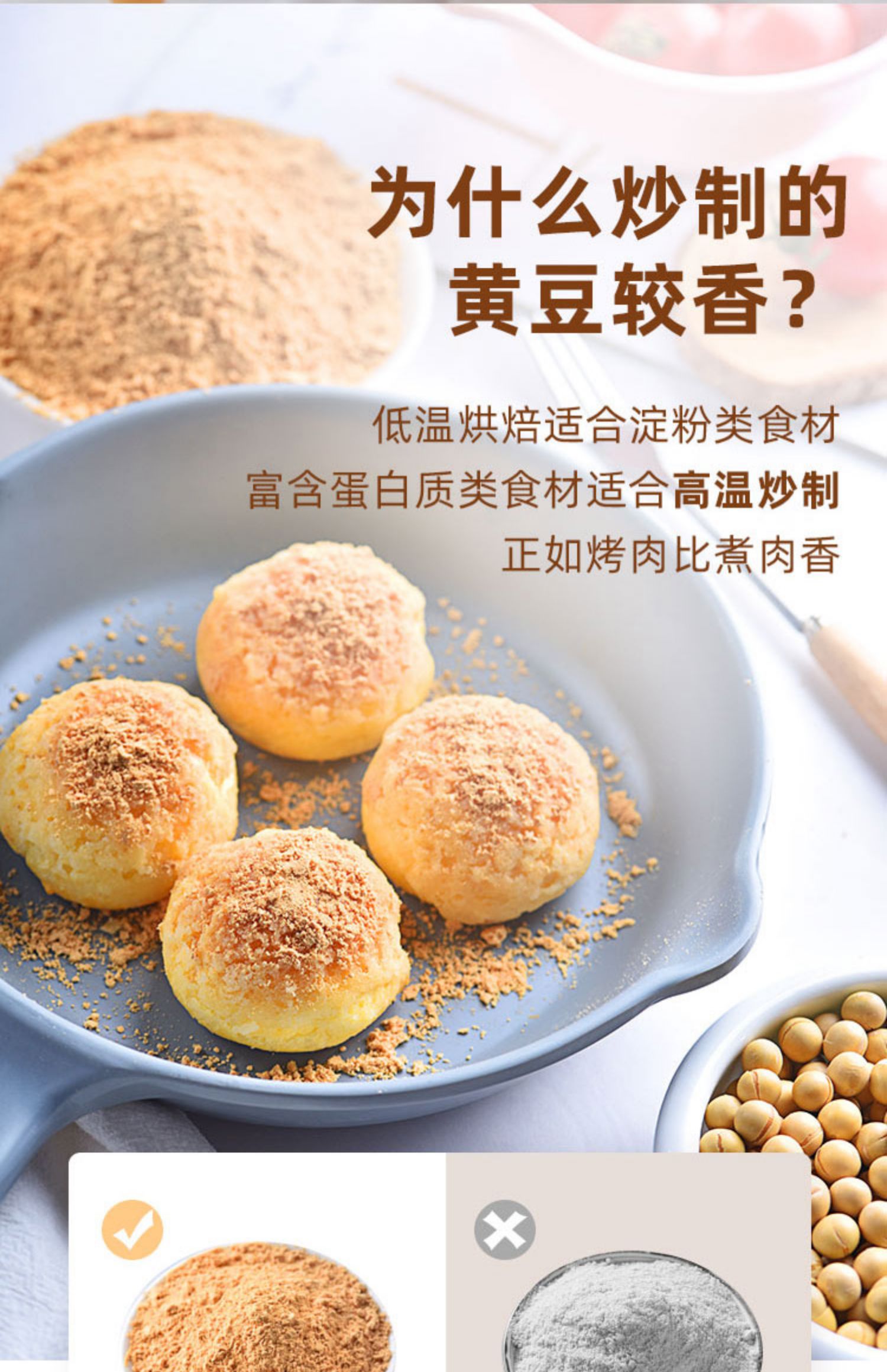 【人民】烘焙材料纯熟黄豆粉1Kg