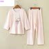 Childrens pajama set mùa hè sợi mỏng tre dài tay điều hòa không khí quần áo bé trai quần áo nhà trai và chàng trai trẻ trung niên. 