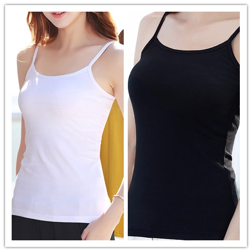 Một sling nhỏ vest nữ thân bông lookth mỏng 1-2 miếng mùa hè womens học sinh giỏi nhất bottomshirt.