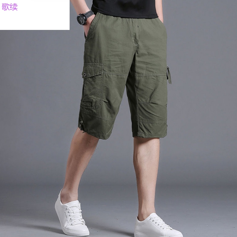 bảy điểm quần mùa hè của nam giới quần short nam của nam giới mùa hè của loose-fitting quần bảo hộ lao động giải trí bảy điểm quần thể thao quần 5 cent ngựa