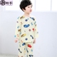 Summer childrens pajamababy bé trai cô gái mỏng bông lụa dài tay bộ trẻ em với lụa điều hòa không khí gia đình.