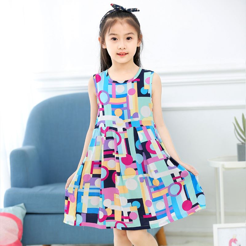 7 nhà skirtth bộ đồ ngủ mỏng lụa 3 bông 86 cô gái nhỏ 9 trẻ em 10 mùa hè pajama symmy váy ngủ 1112 trẻ em 5 tuổi 5 cô gái.