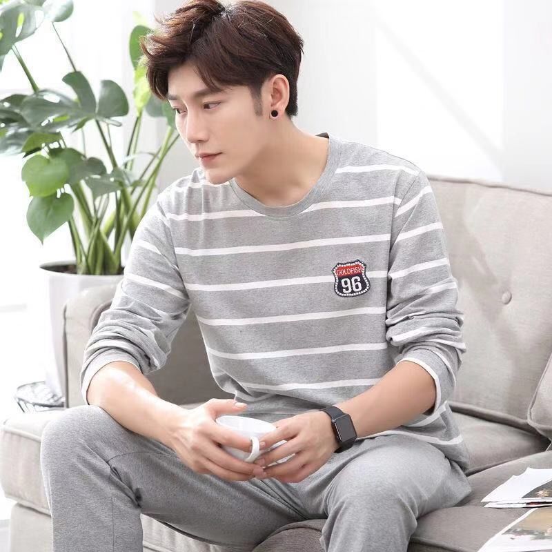 Z.2020 Summer Pyjama bông Mens Summer Mens Casual Quần soóc mùa hè ngắn tay áo Mens Home Mang Set.