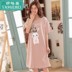 Pajama phụ nữ bông mùa hè Hàn Quốc phiên bản của bộ đồ ngủ sinh viên tươi nữ lỏng lẻo có thể mặc womens thai nhà quần áo váy pajama ngọt ngào. 