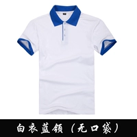 Белое пальто и синий воротник (без карманов)