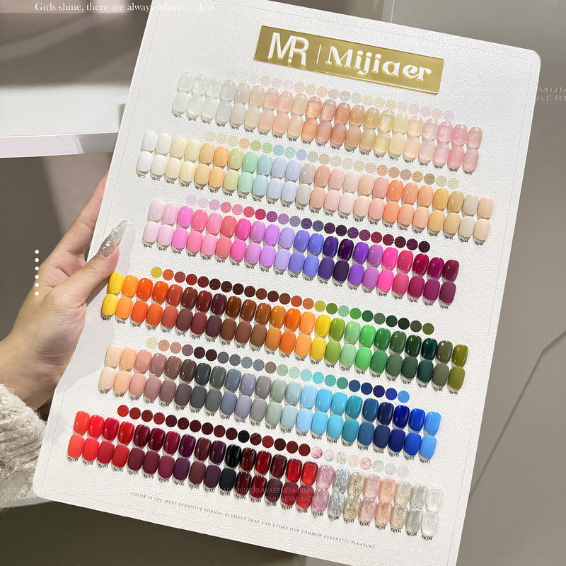 Popular 136-Color Plant-Based Nail Gel 2025 New Model Honey Nail Rainbow Color Nail Salon Opening Special Set