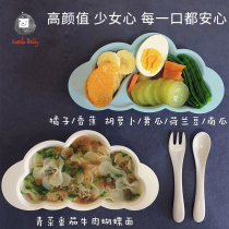 Children Dinner Plate Subdivided Cartoon Baby Cutlery Anti-Fall Accessories Bowl Eat Home Breakfast Tray Baby Separated Dinner Plate