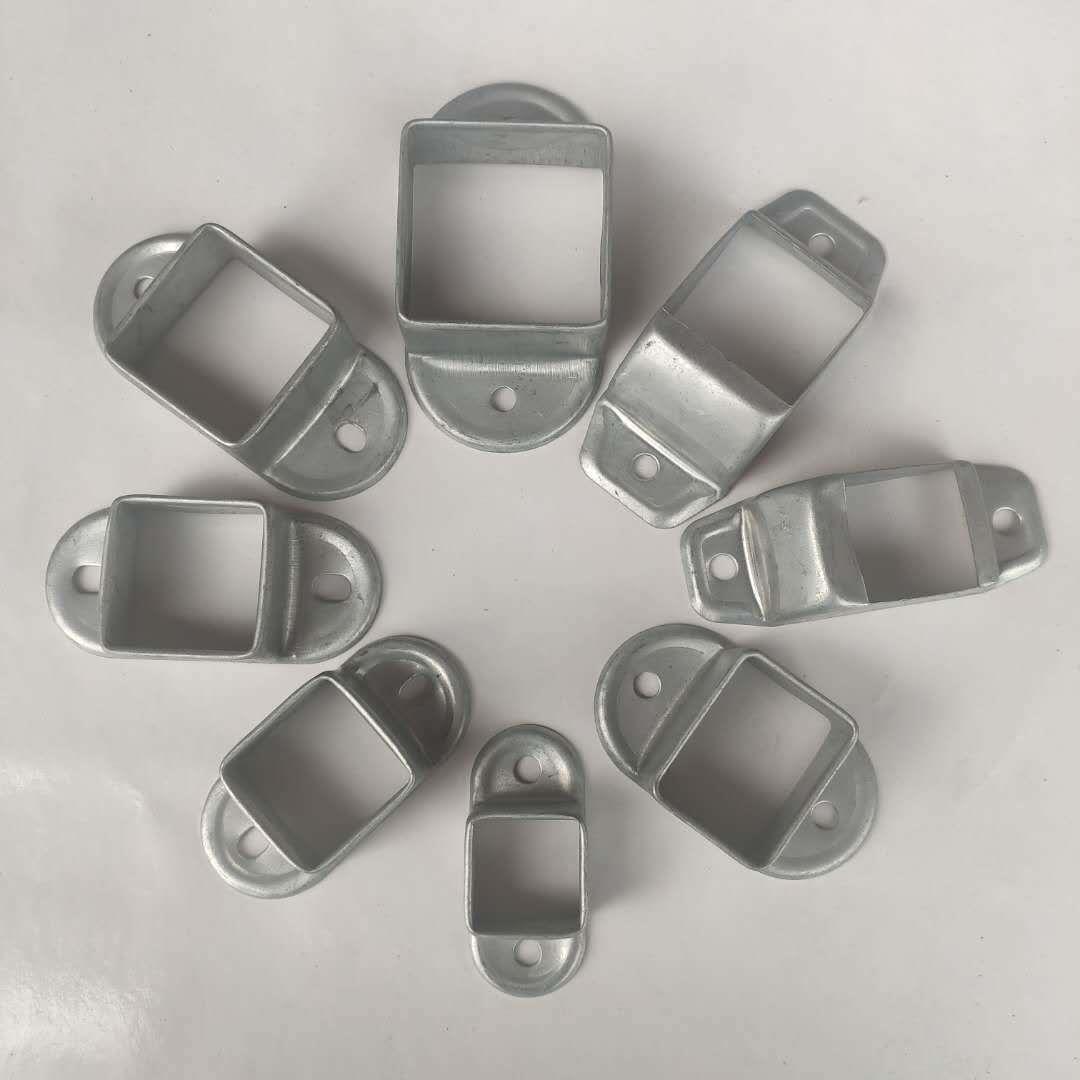 Guardrails Accessories Zinc Steel Fixed Base Square Tube Union Steel Tube Connectors Stairway Armrest railings Decorative Fence Clips-Taobao