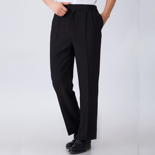 Униформа, штаны, черный рабочий костюм, свободный прямой крой