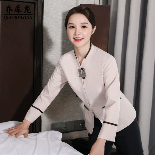 Комнатный лонгслив для отеля для работы, демисезонный комплект, большой размер