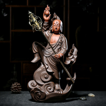 Shou Tao people new Chinese Zen ornaments Gizang Bodhisattva Buddha statue home accessories living room entrance ceramic crafts