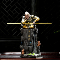 Shou Tao people Chinese Zen ornaments creative reverse flow fragrance Monkey King Qi Tian Dazheng desktop decoration crafts decoration