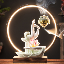 Shou Tao new Chinese lamp ring Zen Buddha hand creative reverse incense burner home furnishings living room porch desktop decoration