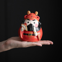 Shou Taozhen Zhenjun Zhong Kui ceramic small ornaments home accessories living room entrance creative opening gifts