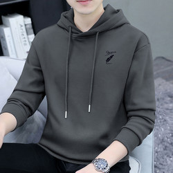 Autumn and Winter New Printed Hoodie Sweatshirt Men's Fashion Casual Versatile Outerwear Pullover Drawstring Top for Men