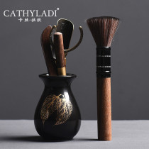 Cathyladi household ceramic tea ceremony six gentlemen gift office pot pen kung fu tea set parts