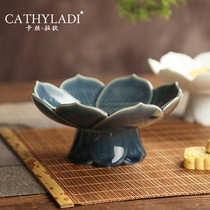 Cathyladi household living room fruit plate ornaments ceramic drain tea set spare parts office meeting customers tea tray