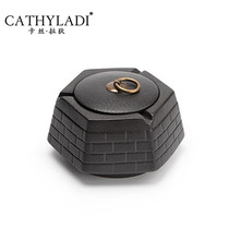Cathyladi creative personality office ashtray ornaments household living room trend with lid windproof ashtray