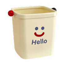 Desktop trash can small mini cute high-looking storage bucket with pressure ring dormitory living room office waste paper basket
