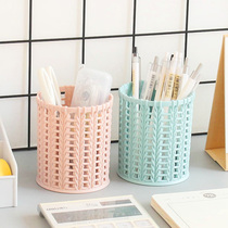 Stationery hollow small pen holder multi-functional plastic student desktop storage box office storage pen bucket stationery storage