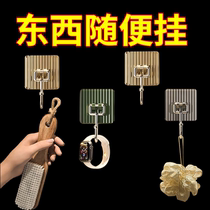 No punching hook super strong self-adhesive wall-mounted wall-marking kitchen bathroom bathroom universal transparent sticky hook