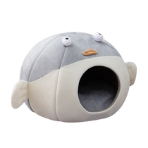 Cat house universal cat bed cat house closed cat house removable and washable dog house pet supplies keeping warm in winter