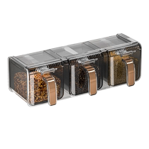 Seasoning jar kitchen salt seasoning jar storage box seasoning bottle jar salt jar household high-end wall-mounted seasoning set combination