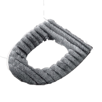 Zippered toilet seat autumn and winter new universal thickened soft household toilet seat cover toilet seat toilet mat