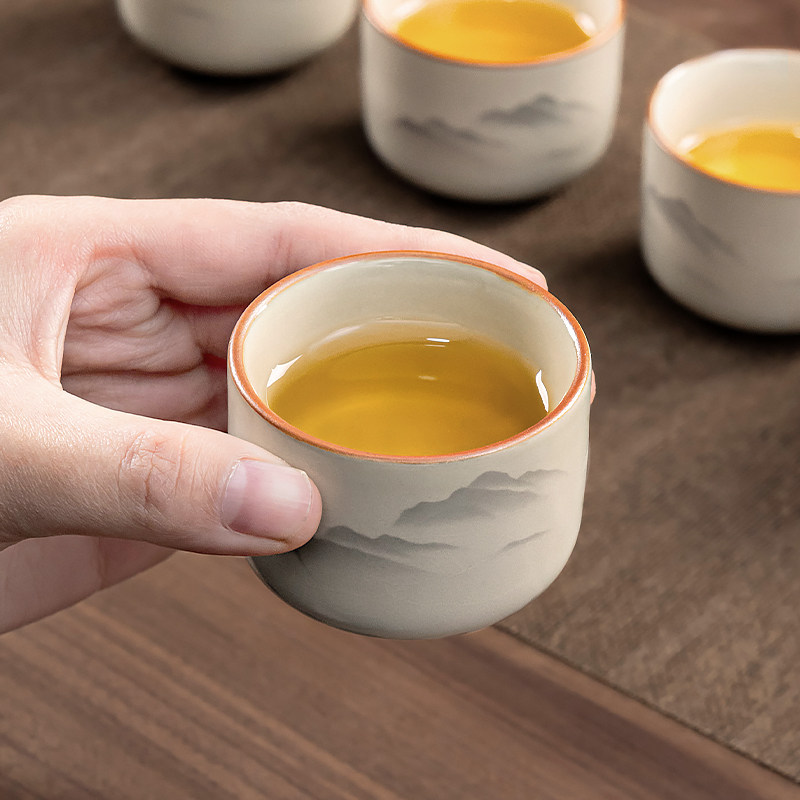 Ruyao Tea Set for Brewing Tea, 2025 New Model, Automatic Kung Fu Teapot, Ceramic Tea Cup, Lazy Tea Set