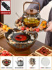 Winter Tea Brewing with a Stove 2025 New Model Indoor Electric Stove Ceramic Stove Plug-In Glass Tea Brewing and Heating Stove Complete Set