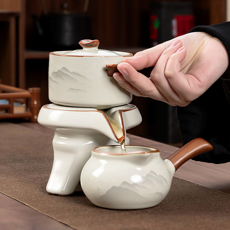 Automatic Tea Set 2026 New Model, Special Ceramic Kung Fu Teapot and Teacups for Making Tea, Home Use Lazy Tea-Making Gadget