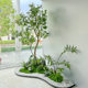 High-End Artificial Horsewood Display Window Landscaping Plant, Indoor Biomimetic Green Plant Decoration Tree, Large Fake Tree for Simple Landscape Design