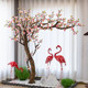 Artificial Magnolia Tree, Fake Flower Tree, Large Indoor Greenery for Landscaping, Shopping Mall Window Display, Floor-Standing Landscape Decoration, Scene Arrangement
