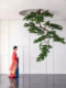 Simulated Upside-Down Pine Tree, Fake Welcoming Pine Tree Wall Decoration, New Chinese-Style Office Hotel Large Hanging Window Display Piece
